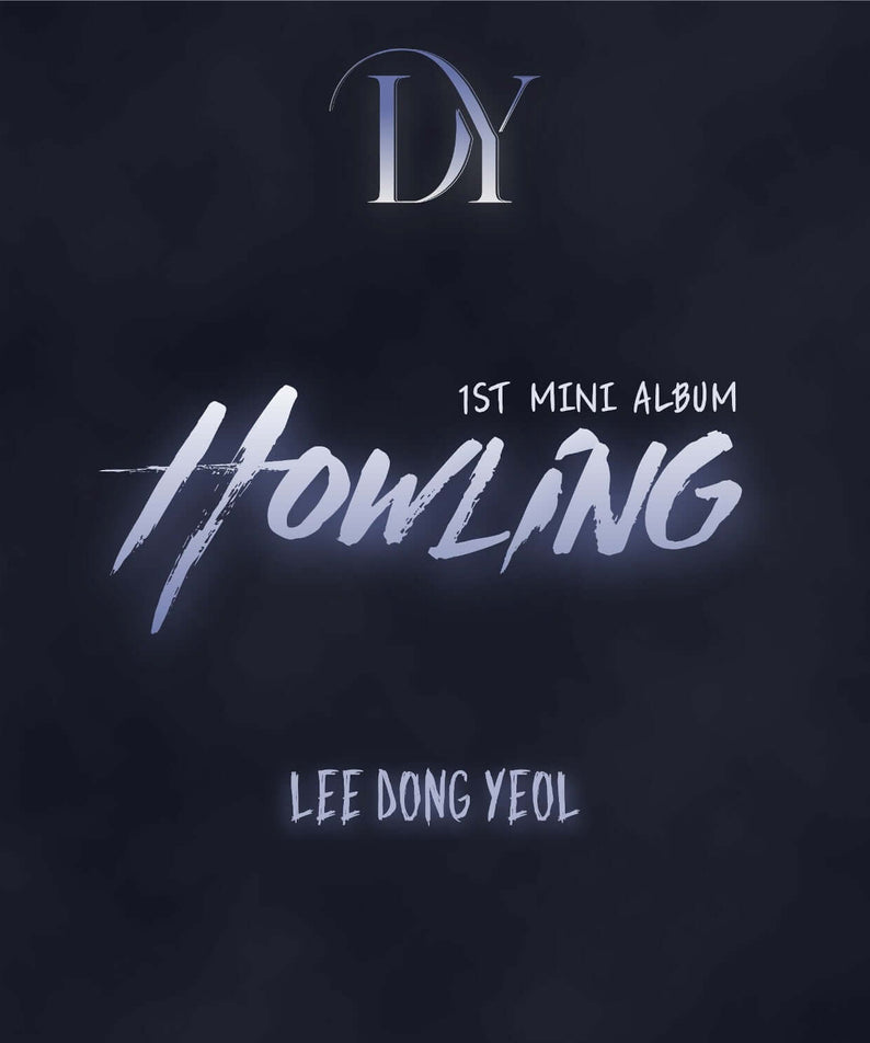 LEE DONGYEOL - [Howling] - Album Kpop, visuel couverture sombre avec logo DY et texte Howling, style K-pop