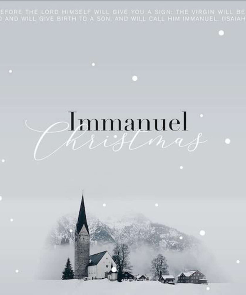 LEE YEYOUNG - EP [IMMANUEL CHRISTMAS] - Album Kpop, visuel hivernal “Immanuel Christmas” avec village et église enneigés