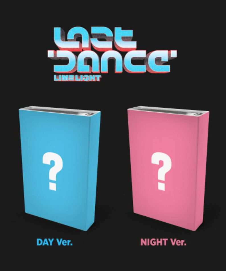 LIMELIGHT - [LAST DANCE (Nemo)] (DAY ver. / NIGHT ver.) (2 Random) - Album Kpop : coffrets bleu et rose sur fond sombre