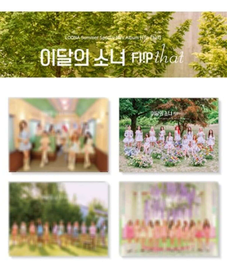 LOONA - LOONA Summer Special Mini Album [Flip That](RANDOM) - Album Kpop, packshot et photos de groupe en plein air, marque LOONA