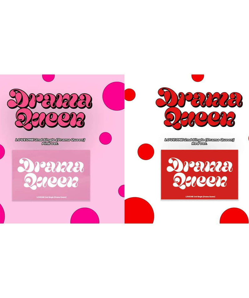 LOVEONE - LOVEONE 2nd Single [Drama Queen] (Pink/Red ver. (Random 1 of 2)) - Album Kpop, cover rose/rouge