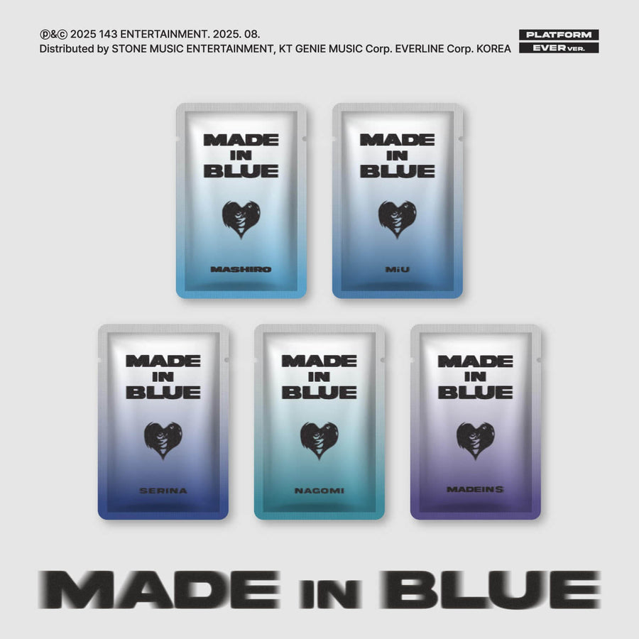 MADEIN S - [MADE in BLUE] (MASHIRO.ver/MiU.ver/SERINA.ver/NAGOMI.ver/MADEIN S.ver) (Set of 5) - Album Kpop