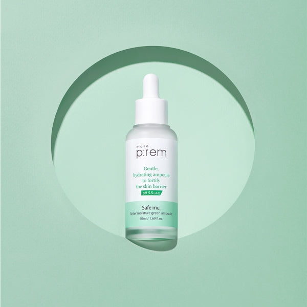 MAKE P:REM Safe Me Relief Moisture Green Ampoule 50ml on sales on our Website !
