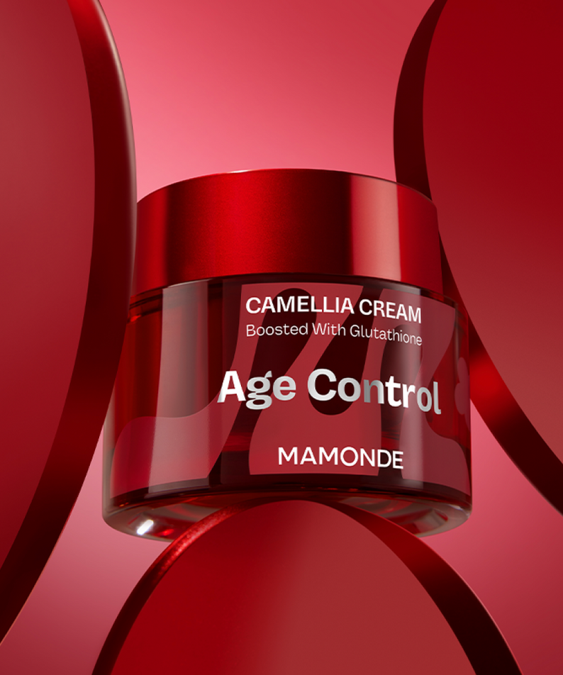 Crème anti-âge MAMONDE Age Control Camellia Cream 50ml avec camélia et glutathion.