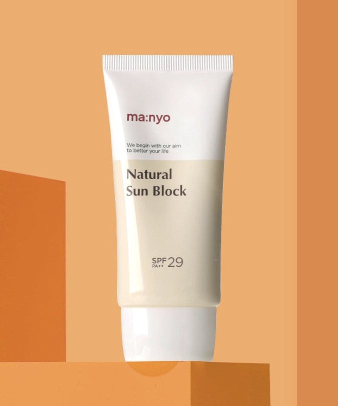 MA:NYO Natural Sun Block SPF 29 50ml disponible sur Ma petite Coree, ton Eshop 100% K-beauty en direct de Seoul