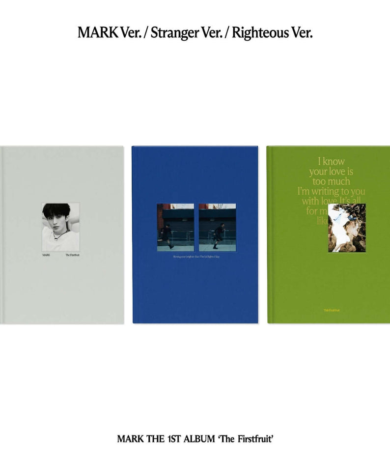 MARK - 1st Album [The Firstfruit] (Photobook Ver.) (Random) - Album Kpop, photo de trois versions avec couvertures visuelles