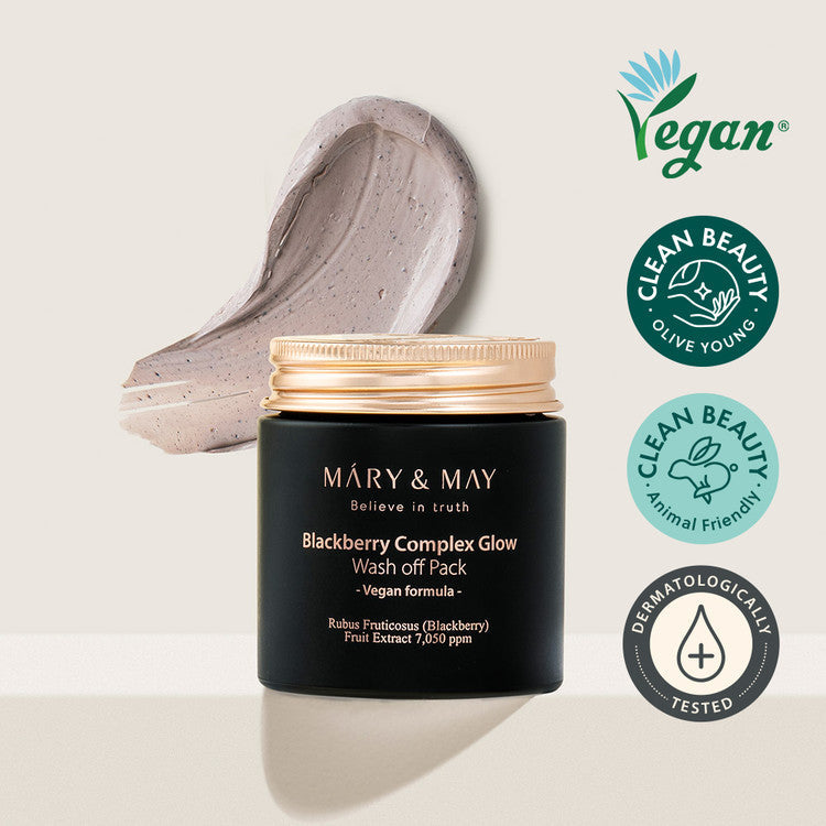 MARY & MAY Blackberry Complex Glow Wash off Pack 125g disponible sur Ma petite Coree, ton Eshop 100% K-beauty en direct de Seoul