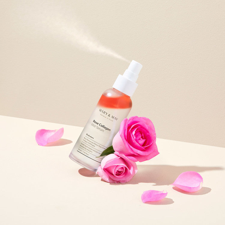 MARY & MAY Marienmay Rose Collagen Mist Serum disponible sur Ma petite Coree, ton Eshop 100% K-beauty en direct de Seoul