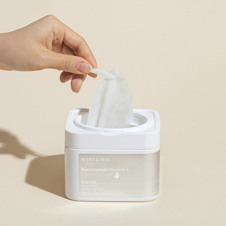 MARY & MAY Niacinamide Vitamin C Brightening Mask x30 disponible sur Ma petite Coree, ton Eshop 100% K-beauty en direct de Seoul