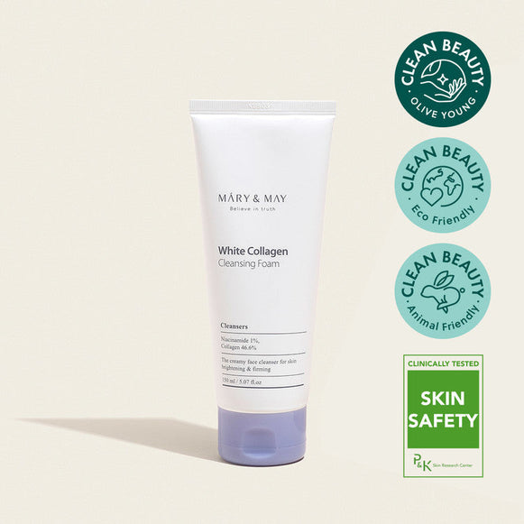 MARY & MAY White Collagen Cleansing Foam 150ml disponible sur Ma petite Coree, ton Eshop 100% K-beauty en direct de Seoul