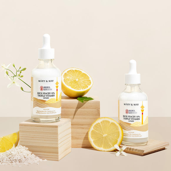 MARY & MAY Rice Niacin 10% triple Vitamin Serum disponible sur Ma petite Coree, ton Eshop 100% K-beauty en direct de Seoul