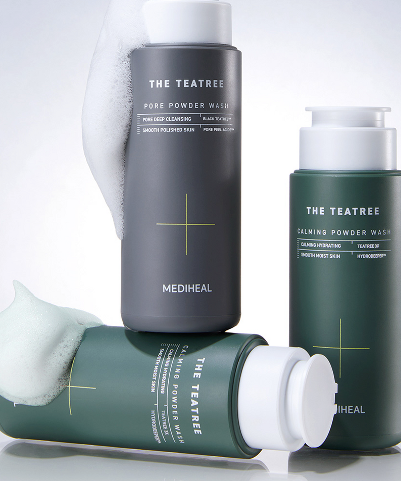 MEDIHEAL The Teatree Powder Wash 50g disponible sur Ma petite Coree, ton Eshop 100% K-beauty en direct de Seoul