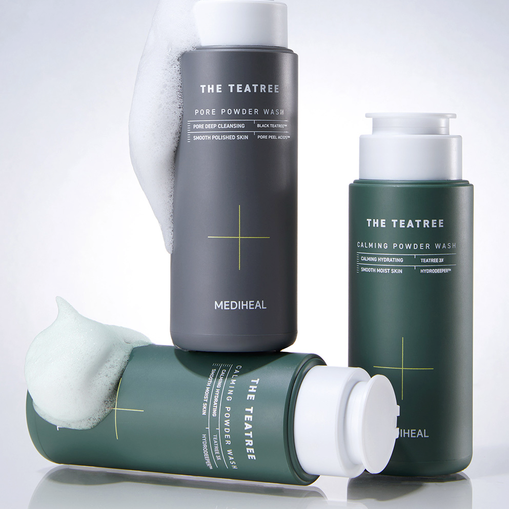 MEDIHEAL The Teatree Powder Wash 50g disponible sur Ma petite Coree, ton Eshop 100% K-beauty en direct de Seoul