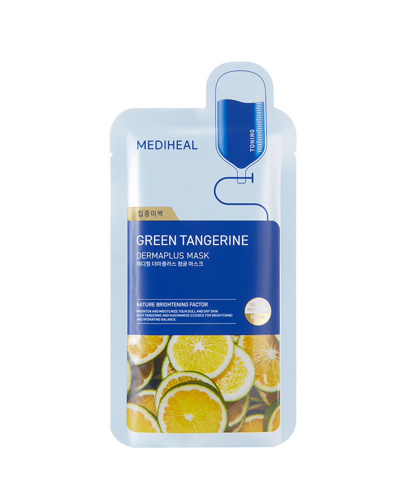 MEDIHEAL Derma Plus Green Tangerine Mask 10 Sheets