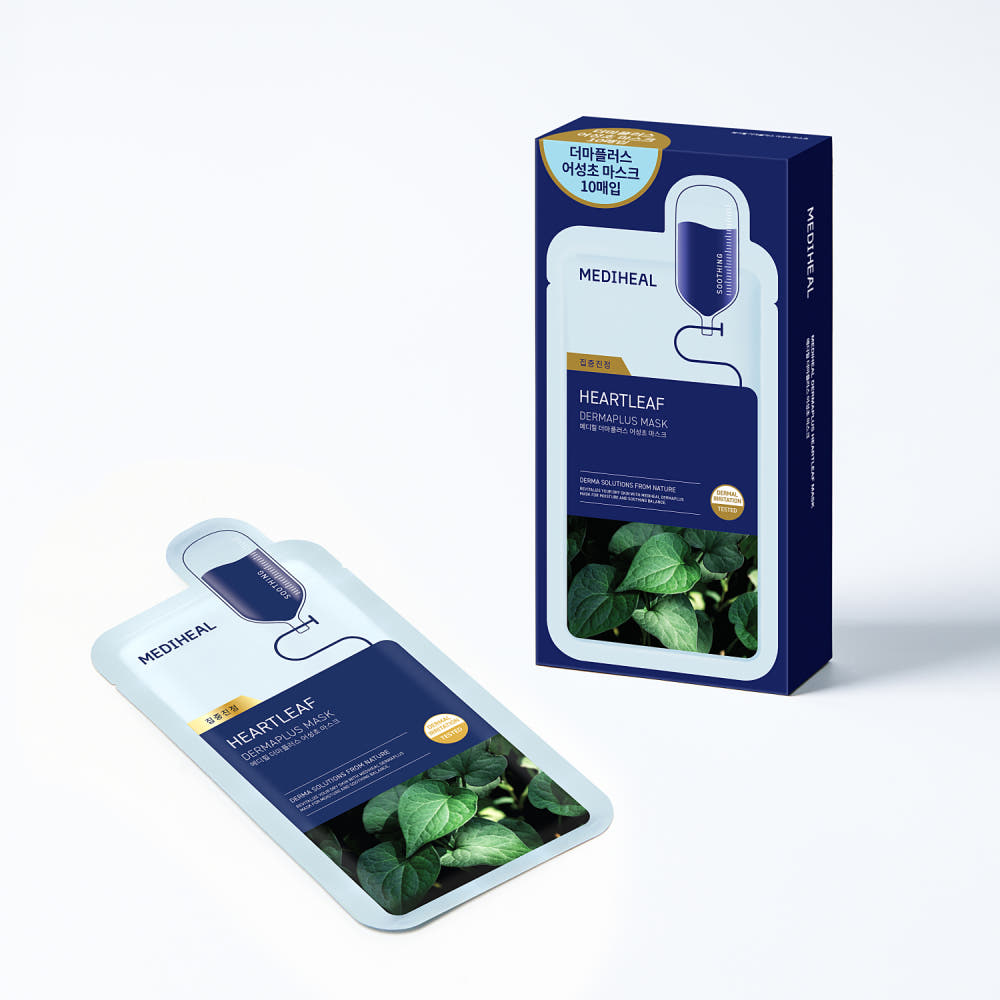 MEDIHEAL Derma Plus Houttuynia Cordata Mask 10 Sheets