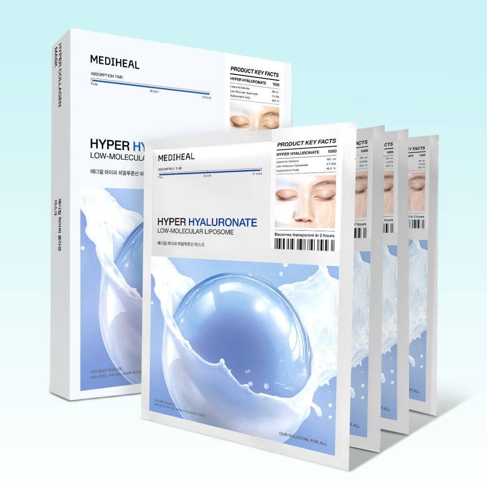 MEDIHEAL Hyper Gel Mask Hyaluronic Acid 4 Sheets