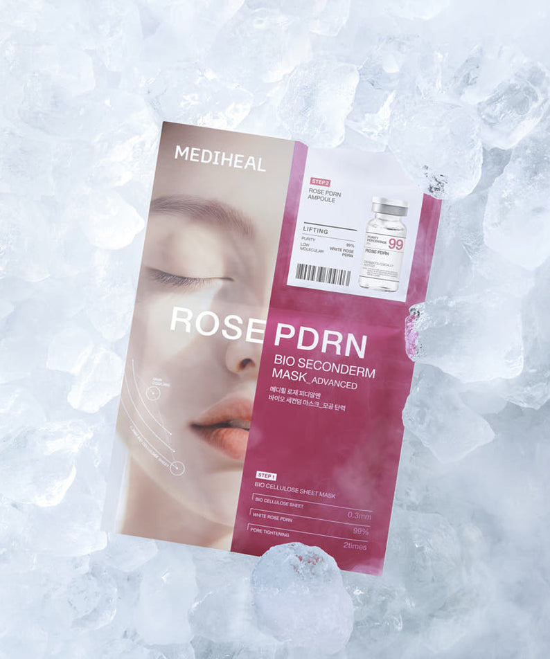 MEDIHEAL Rosé PDRN Bio Seconderm Mask 10 Sheets