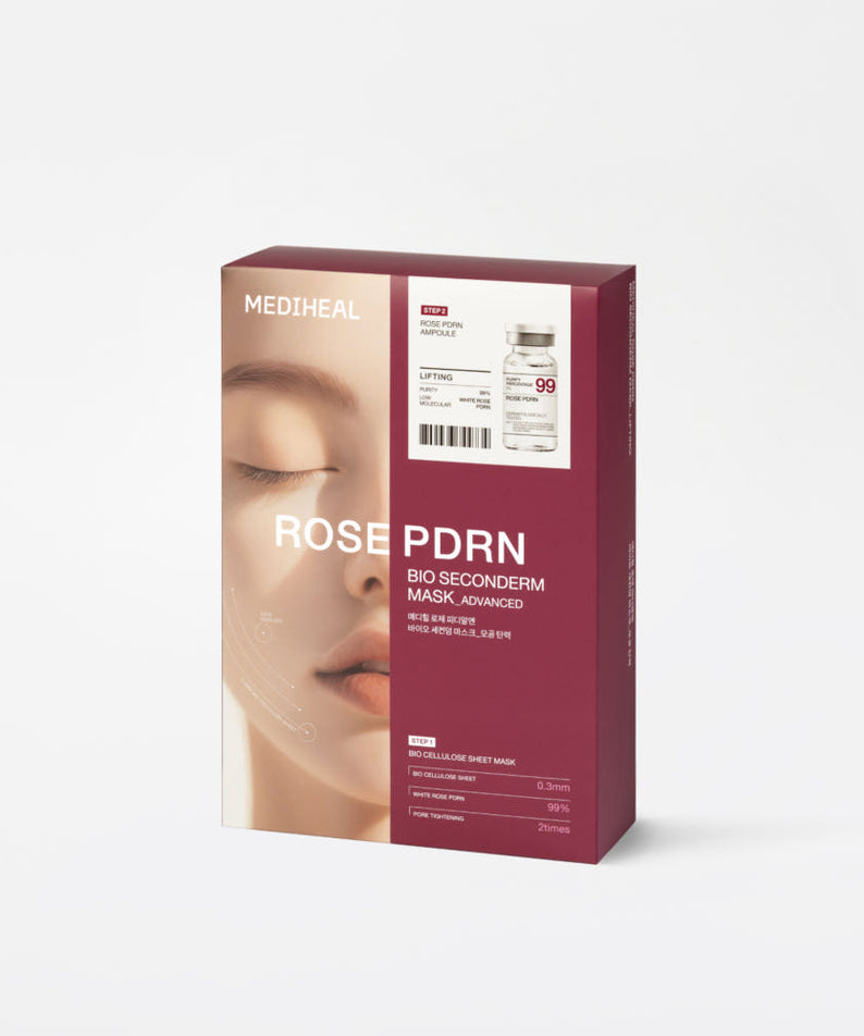 MEDIHEAL Rosé PDRN Bio Seconderm Mask 10 Sheets