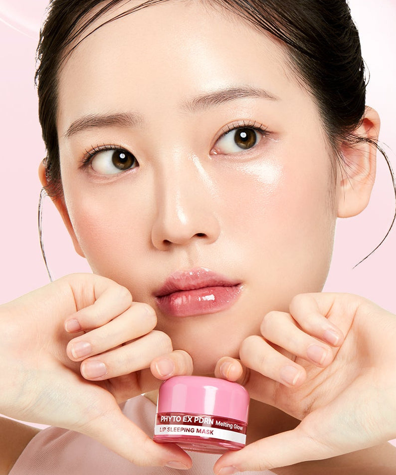 MEDIPEEL Phyto EX PDRN Melting Glow Lip Sleeping Mask 11g + Lip Brush, femme applique soin lèvres, produit bien visible