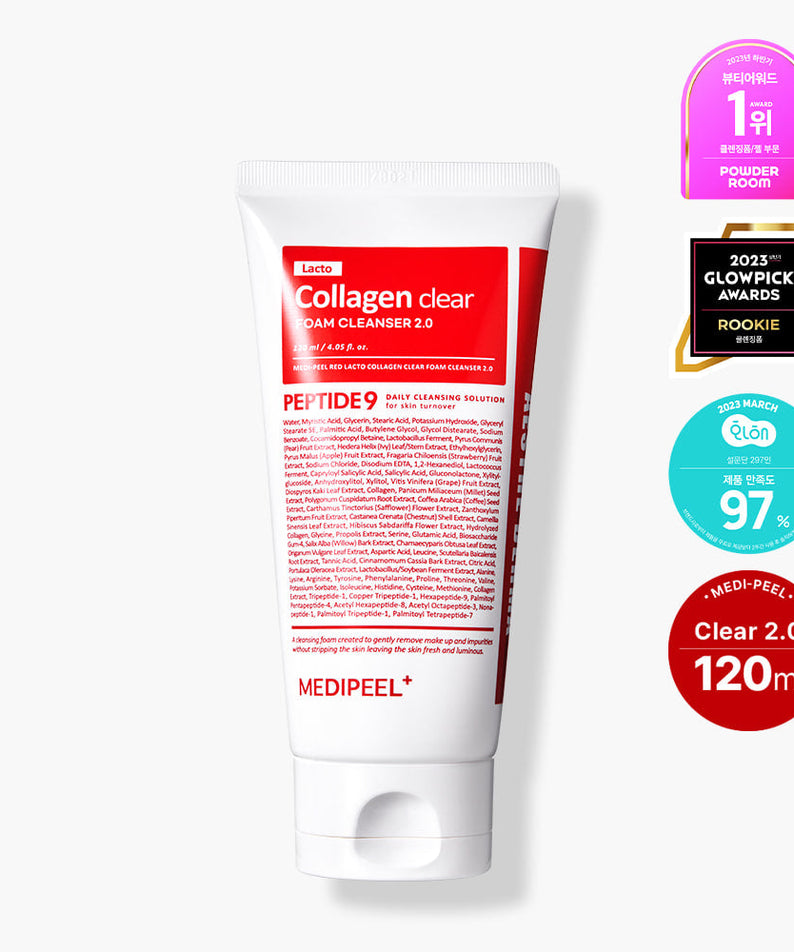 MEDIPEEL Red Lacto Collagen Clear Foam Cleanser disponible sur Ma petite Coree, ton Eshop 100% K-beauty en direct de Seoul
