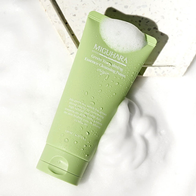 MIGUHARA Green Tea Calming Essence Cleansing Foam Origin 120ml disponible sur Ma petite Coree, ton Eshop 100% K-beauty en direct de Seoul