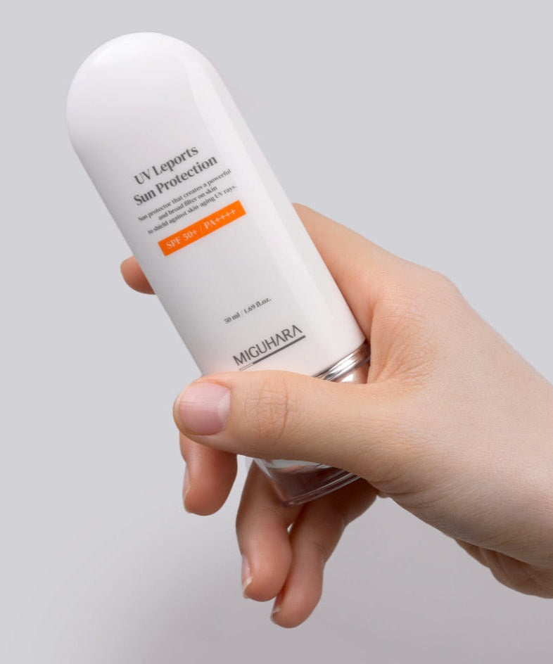 MIGUHARA UV Leports Sun Protection SPF50+ 50ml disponible sur Ma petite Coree, ton Eshop 100% K-beauty en direct de Seoul
