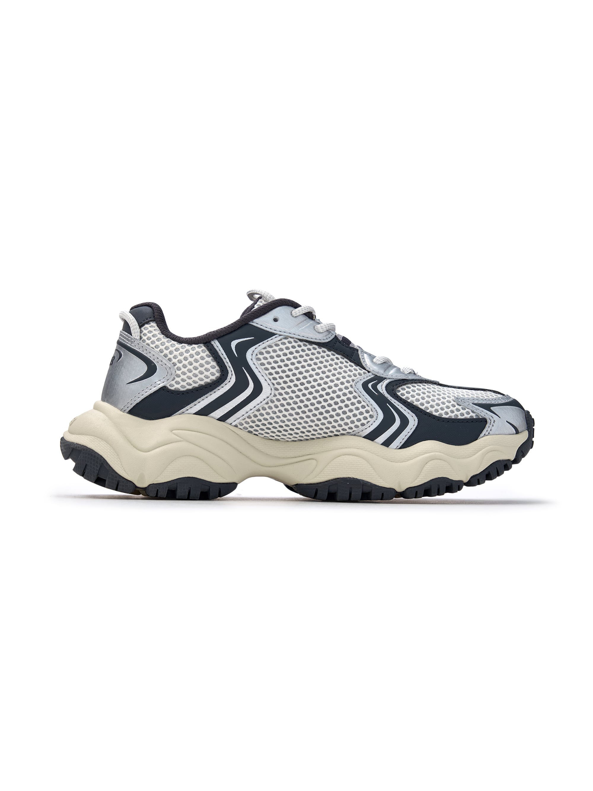 MLB Cargo Chunky New York Yankees DARK GRAY, sneaker cargo grise, Yankees, vue de côté sur fond blanc