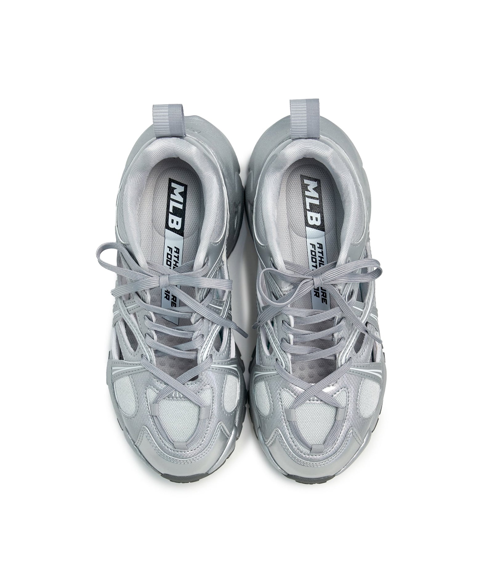 MLB Pastry Runner Mask Metal New York Yankees SILVER : chaussures MLB métal argentées New York Yankees sur fond blanc.