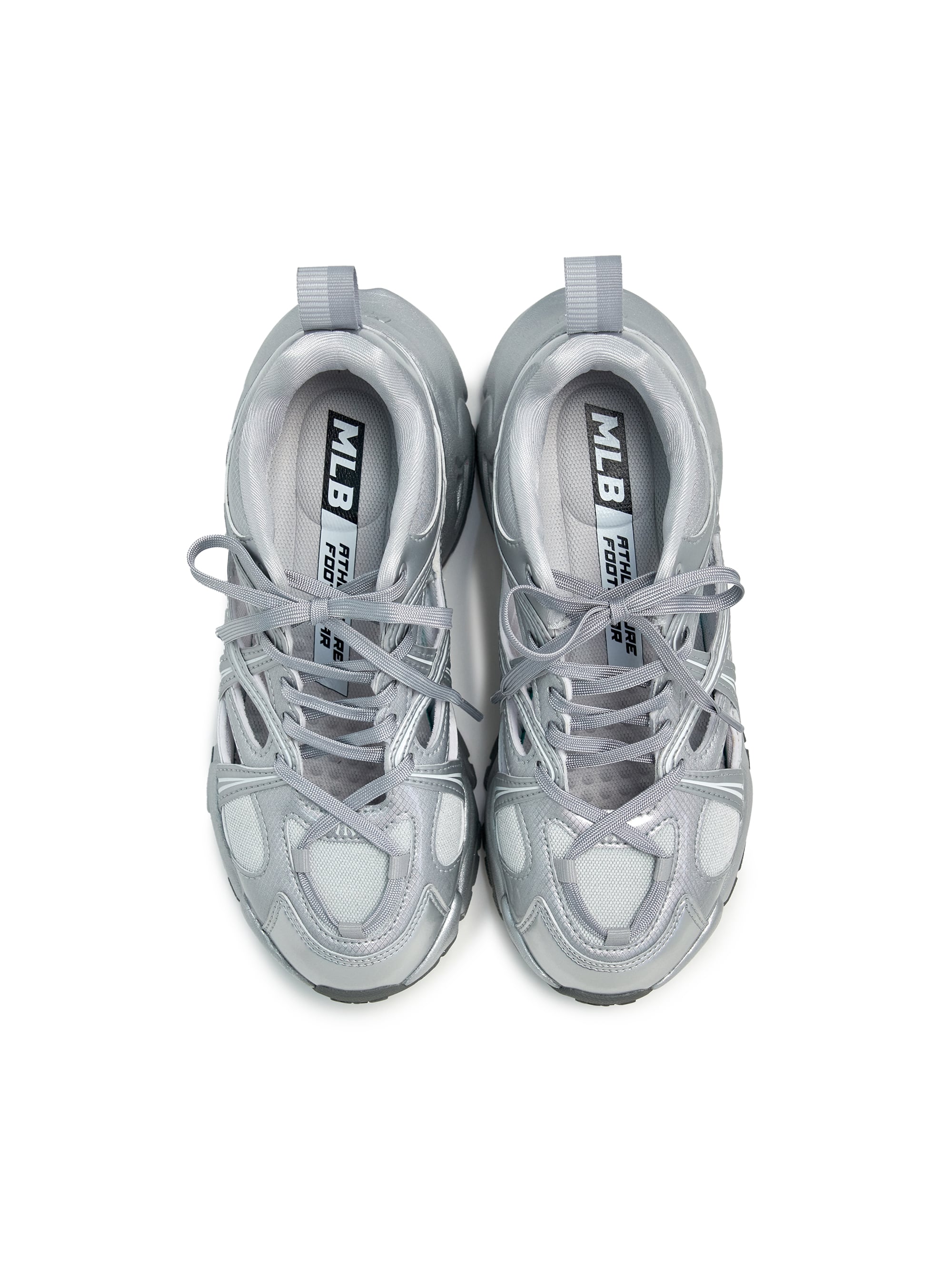 MLB Pastry Runner Mask Metal New York Yankees SILVER : chaussures MLB métal argentées New York Yankees sur fond blanc.