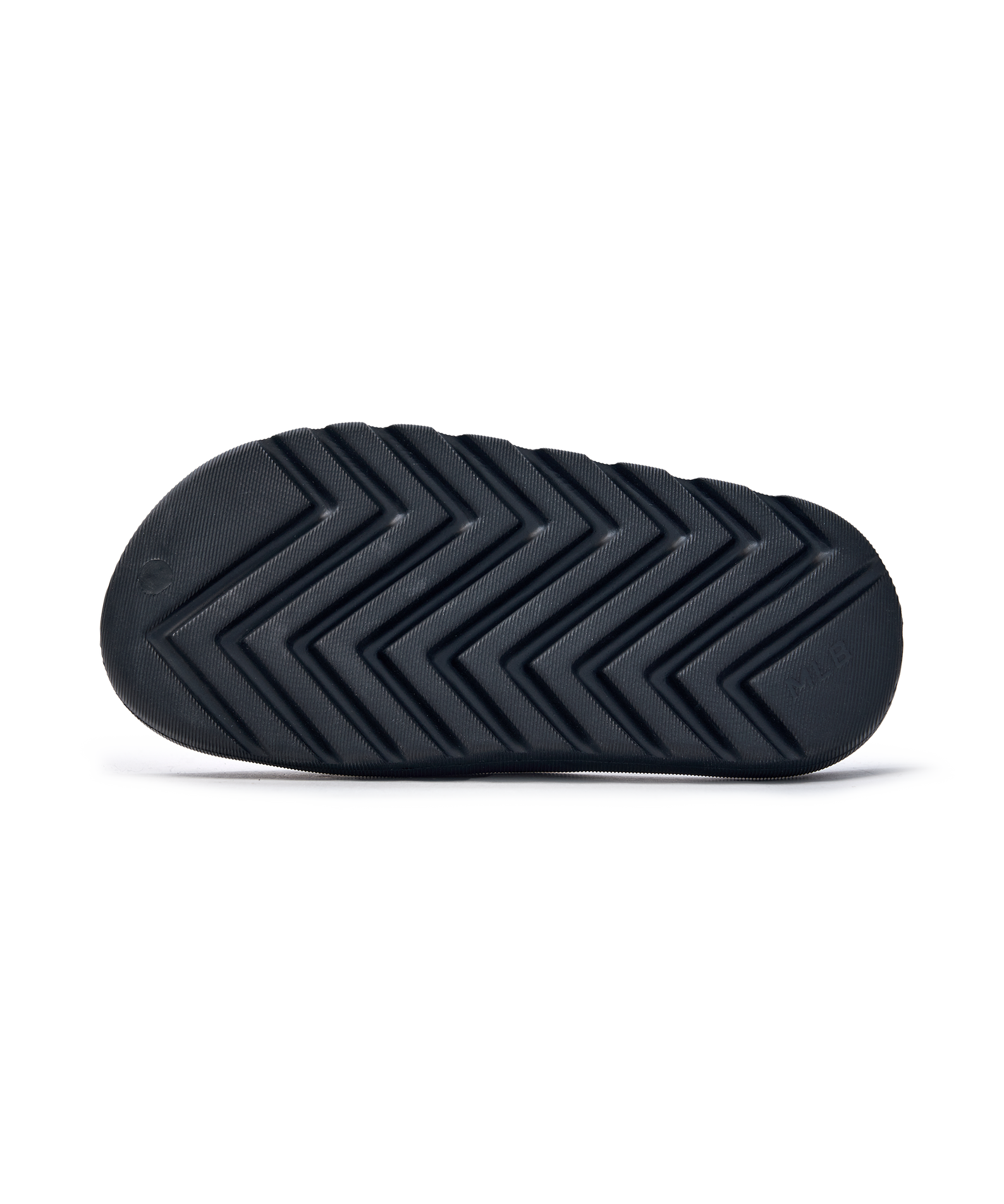 MLB Skipper Slide New York Yankees BLACK, chausson noir Adidas-like, détail semelle texturée sur fond clair