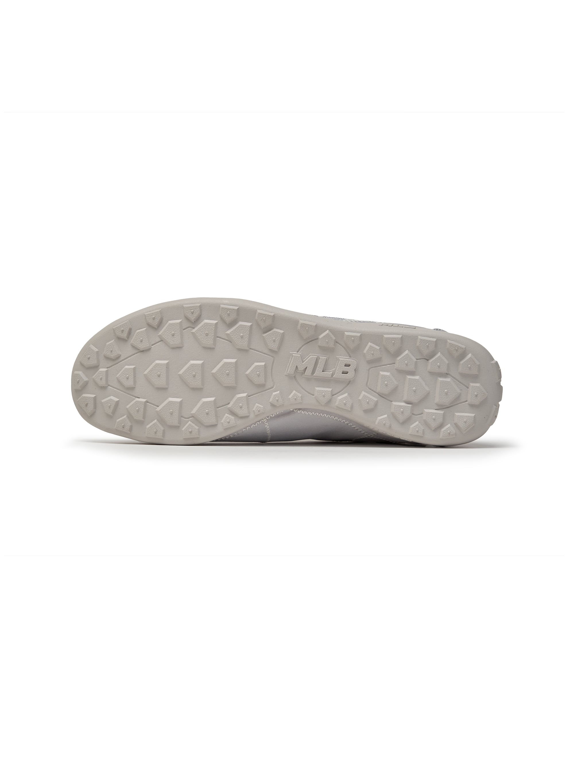 MLB Slick Powder LA Dodgers SILVER : semelle extérieure grise, motif MLB, produit en contexte studio blanc