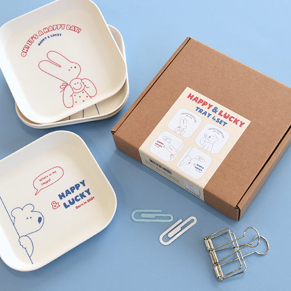MONOLIKE Happy And Lucky Square Tray Set on sales on our Website !