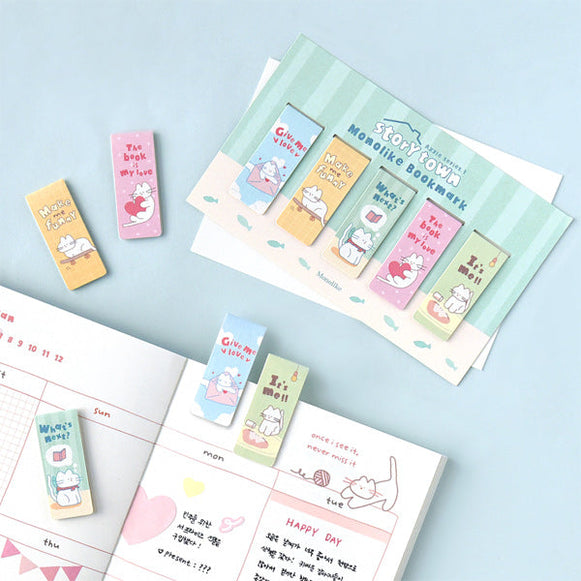 MONOLIKE Magnetic Bookmark Set #StoryTownAzzle Ver.1 disponible sur Ma petite Coree, ton Eshop 100% K-beauty en direct de Seoul