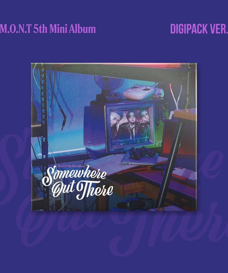 M.O.N.T - Somewhere Out There (DIGIPACK VER.) - Album Kpop : digipack avec visuel “Somewhere Out There” sur fond bleu