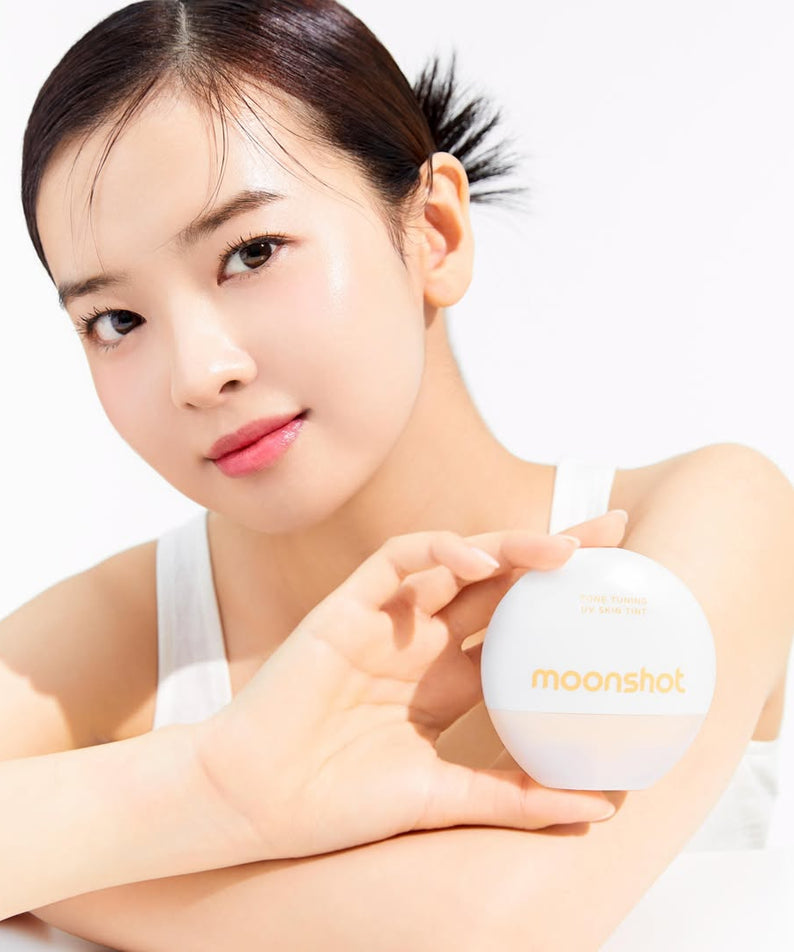 MOONSHOT Tone Tuning UV Skin Tint SPF50+ PA++++ crème soleil promotion beauté.
