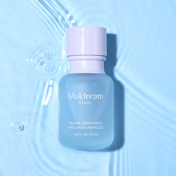 MULDREAM Vegan Green Mild Hyaluron Ampoule 55ml disponible sur Ma petite Coree, ton Eshop 100% K-beauty en direct de Seoul