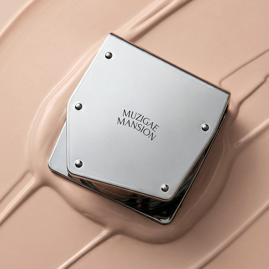 MUZIGAE MANSION Rainbow Mansion Stain Nude Mesh Cushion