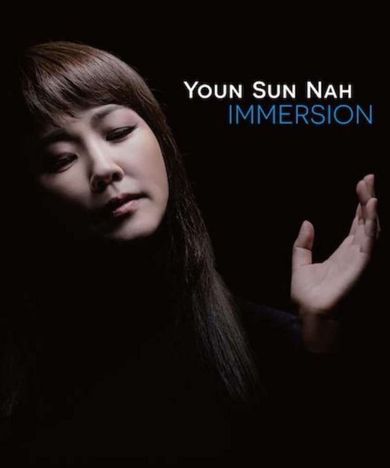 NA YOONSUN - 10th Album [IMMERSION] - Album Kpop : visuel cover noir, Youn Sun Nah en gros plan, ambiance mystérieuse
