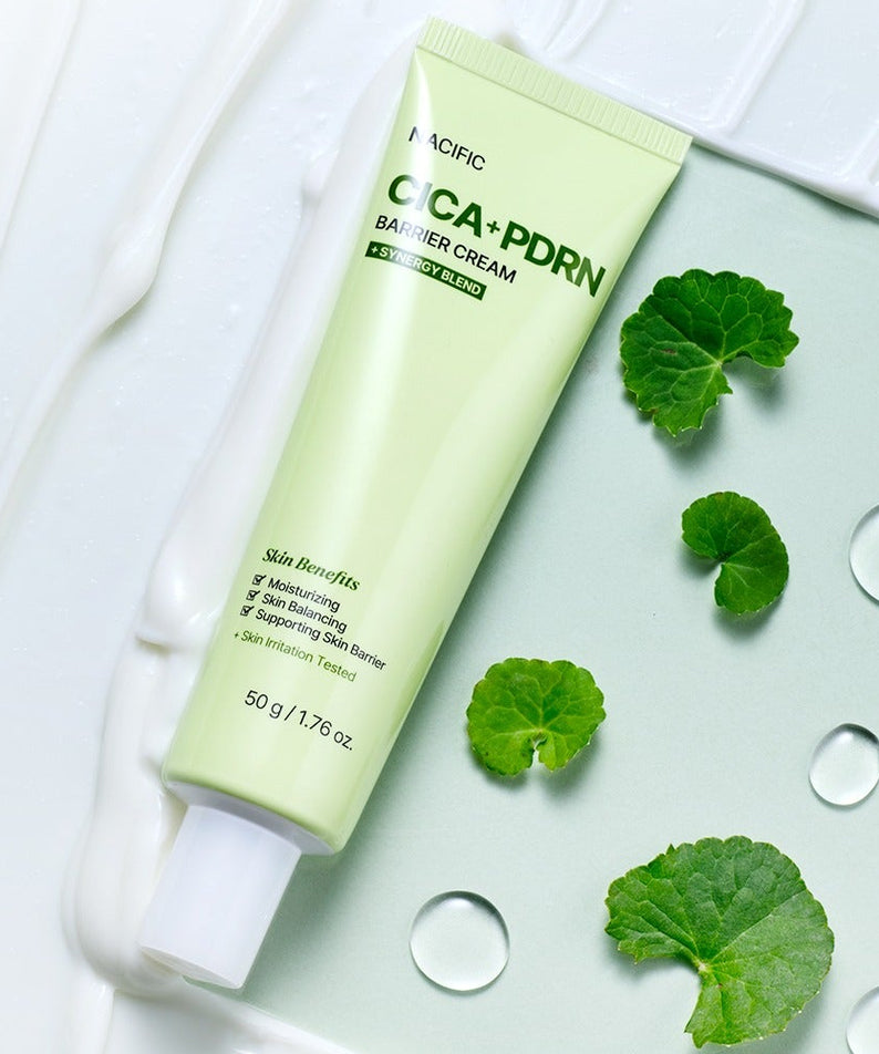 Décris l'image en français en mentionnant le produit, la marque et le contexte visuel : NACIFIC Fresh Cica PDRN Barrier Cream 50g