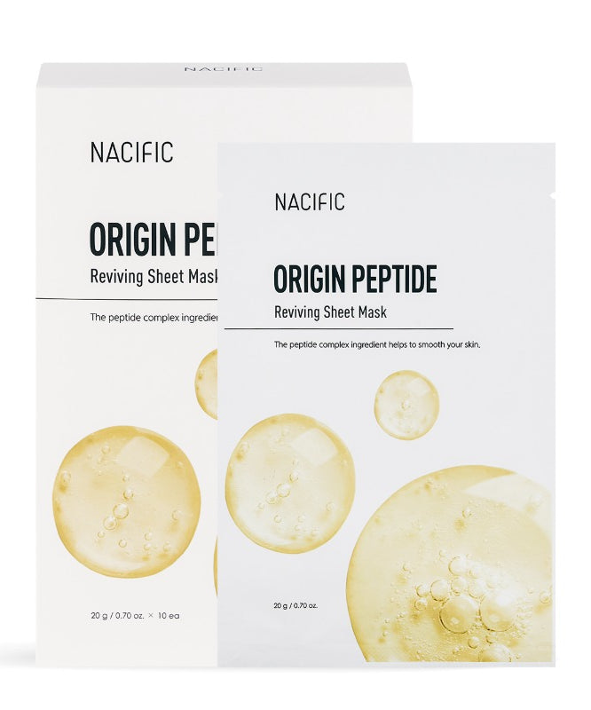 NACIFIC Origin Peptide Reviving Mask Pack pour une peau lisse et revitalisée, complexe de peptides efficace. Idéal soin du visage.