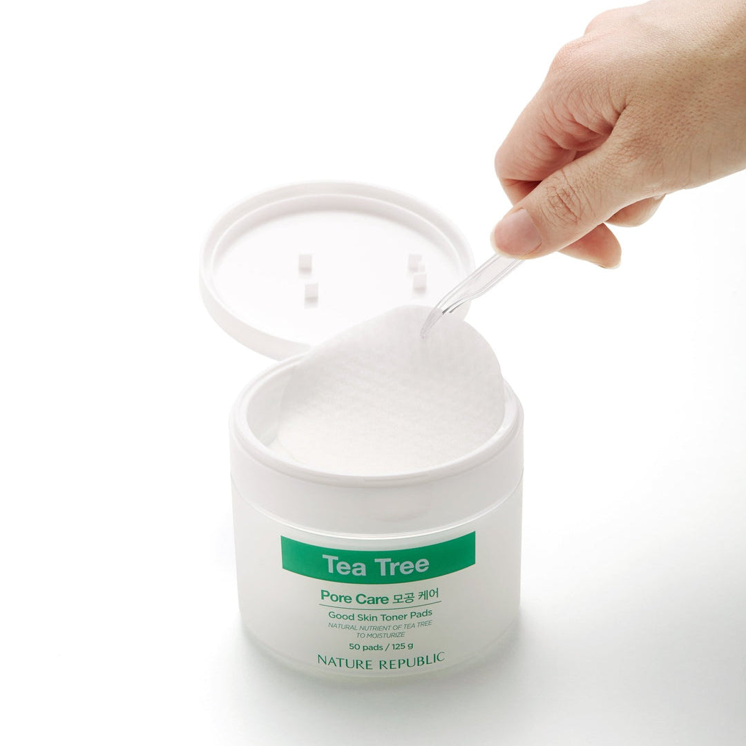 NATURE REPUBLIC Good SKin Tea Tree Ampoule Toner Pads 125g disponible sur Ma petite Coree, ton Eshop 100% K-beauty en direct de Seoul