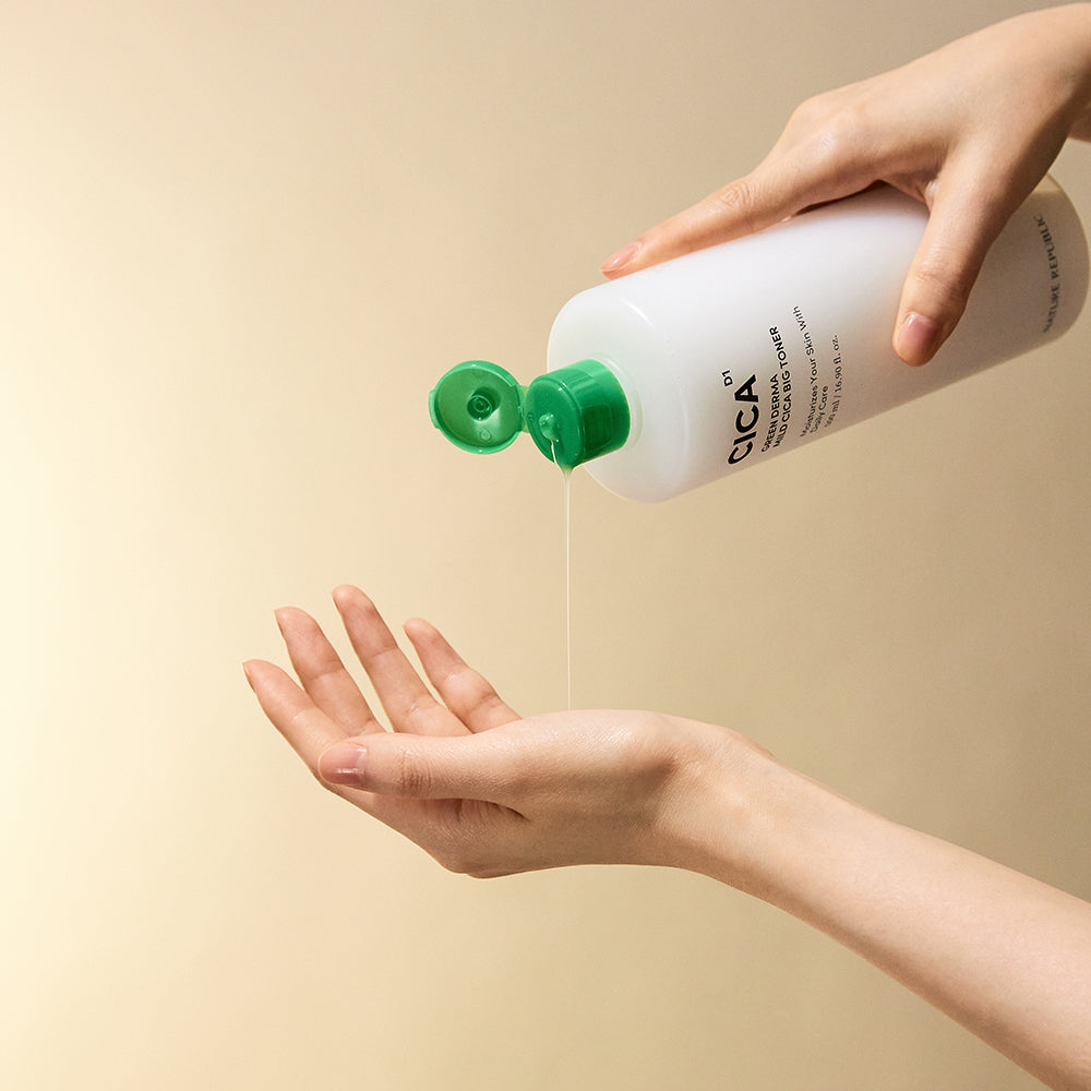 NATURE REPUBLIC Green Derma Mild Cica Big Toner 500ml disponible sur Ma petite Coree, ton Eshop 100% K-beauty en direct de Seoul