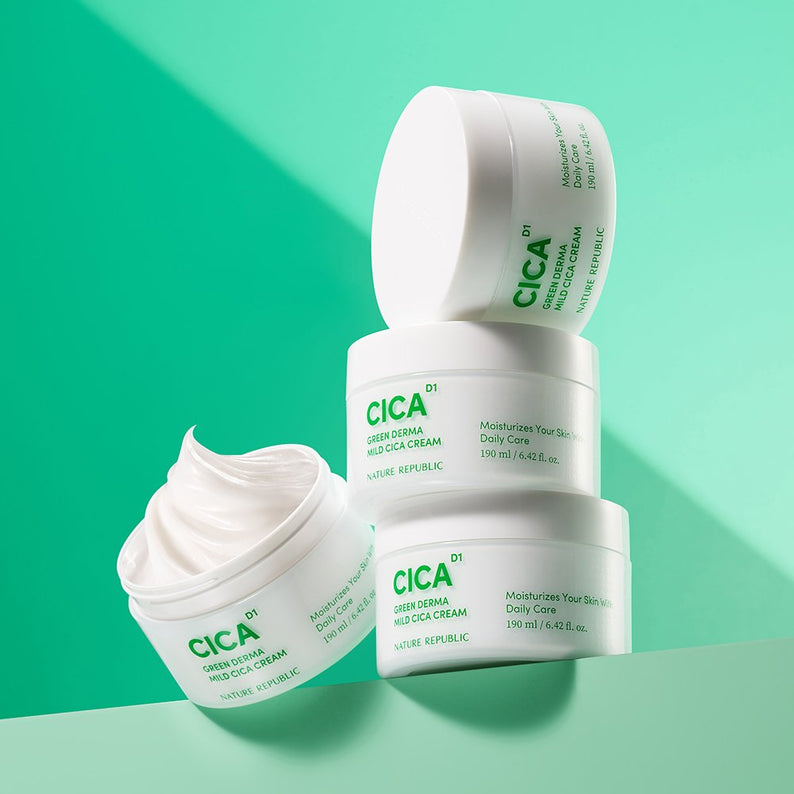 NATURE REPUBLIC Green Derma Mild Cica Cream 190ml disponible sur Ma petite Coree, ton Eshop 100% K-beauty en direct de Seoul