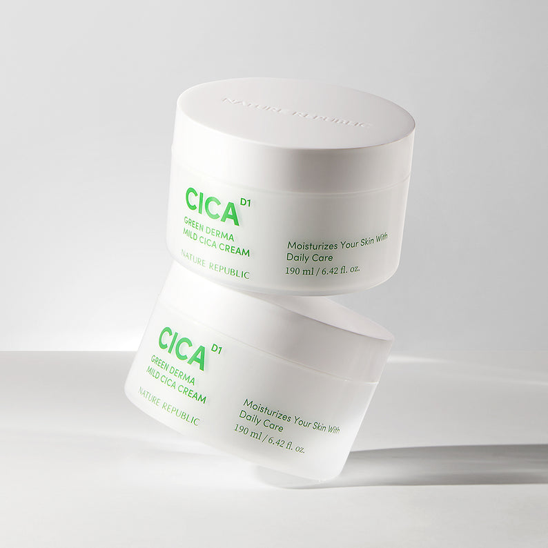 NATURE REPUBLIC Green Derma Mild Cica Cream 190ml disponible sur Ma petite Coree, ton Eshop 100% K-beauty en direct de Seoul