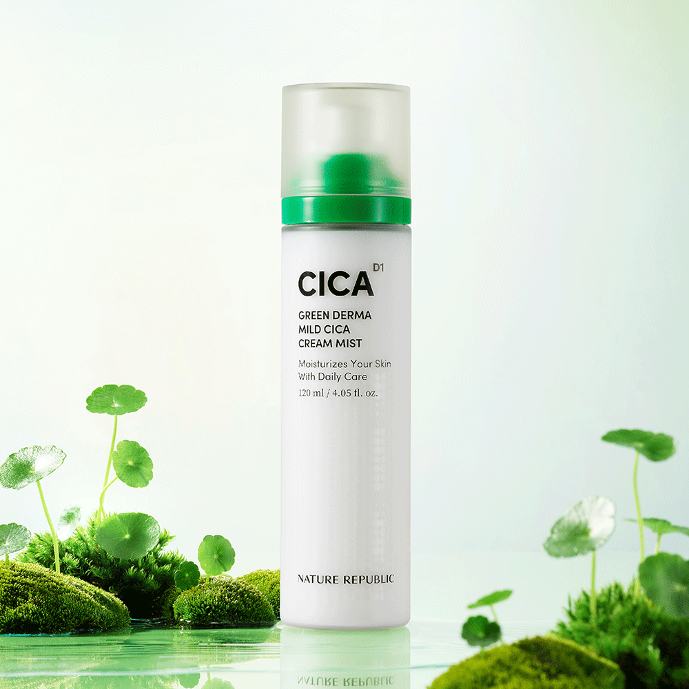 NATURE REPUBLIC Green Derma Mild Cica Cream Mist 120ml disponible sur Ma petite Coree, ton Eshop 100% K-beauty en direct de Seoul