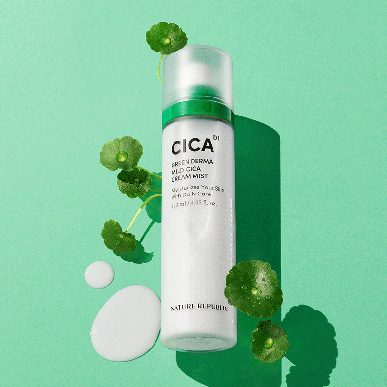 NATURE REPUBLIC Green Derma Mild Cica Cream Mist 120ml disponible sur Ma petite Coree, ton Eshop 100% K-beauty en direct de Seoul