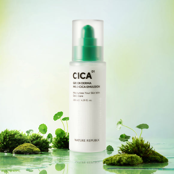 NATURE REPUBLIC Green Derma Mild Cica Emulsion 130ml disponible sur Ma petite Coree, ton Eshop 100% K-beauty en direct de Seoul
