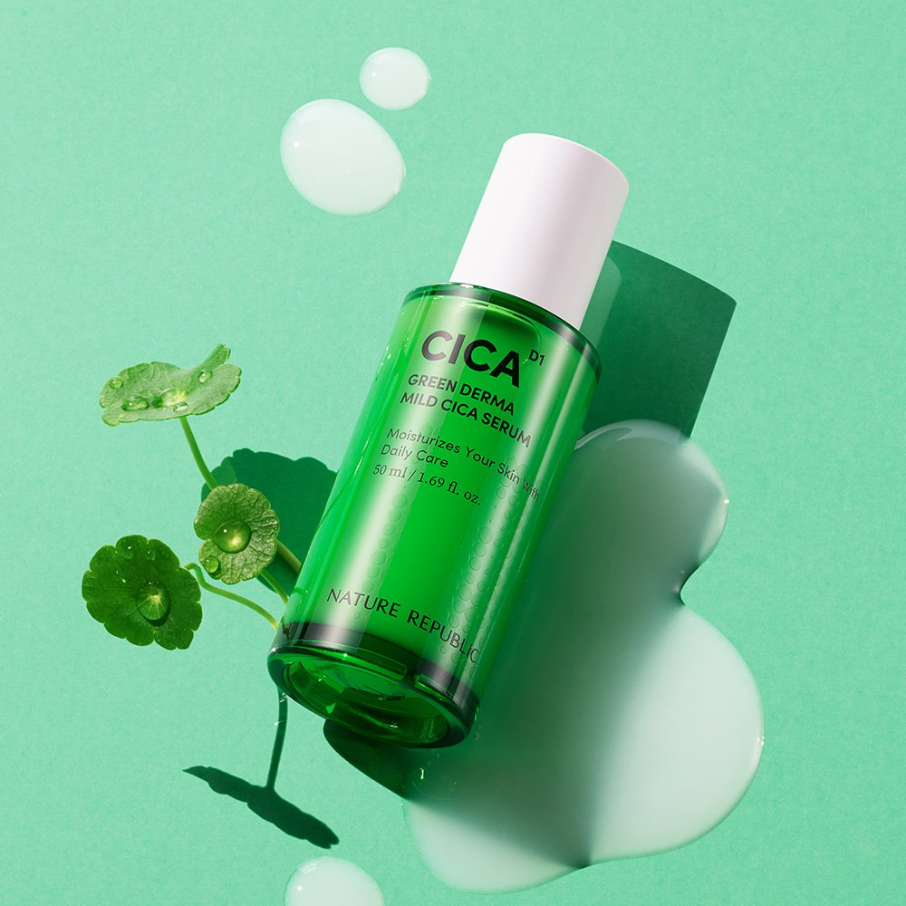 NATURE REPUBLIC Green Derma Mild Cica Serum 50ml disponible sur Ma petite Coree, ton Eshop 100% K-beauty en direct de Seoul