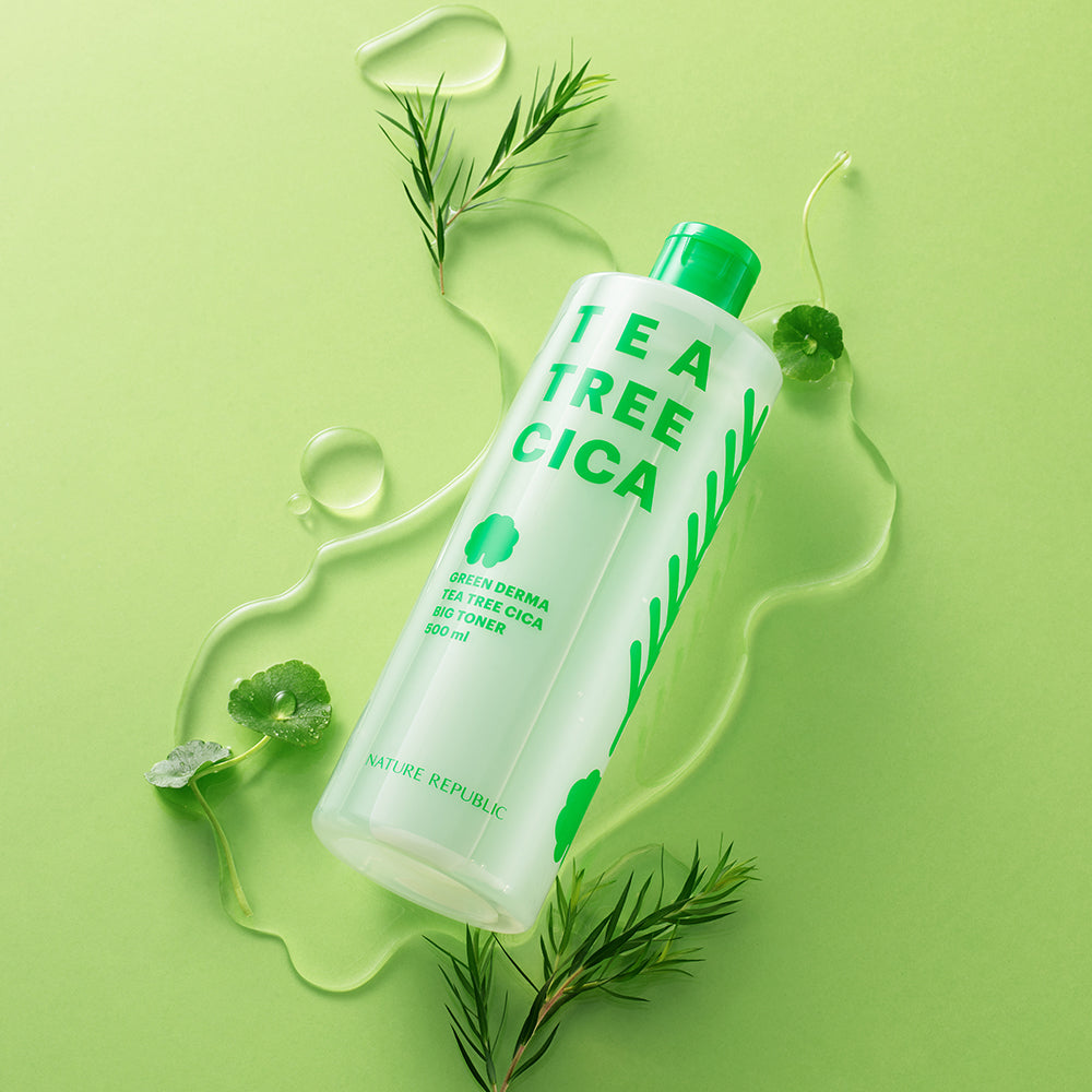 NATURE REPUBLIC Green Derma Tea Tree Cica Big Toner 500ml disponible sur Ma petite Coree, ton Eshop 100% K-beauty en direct de Seoul