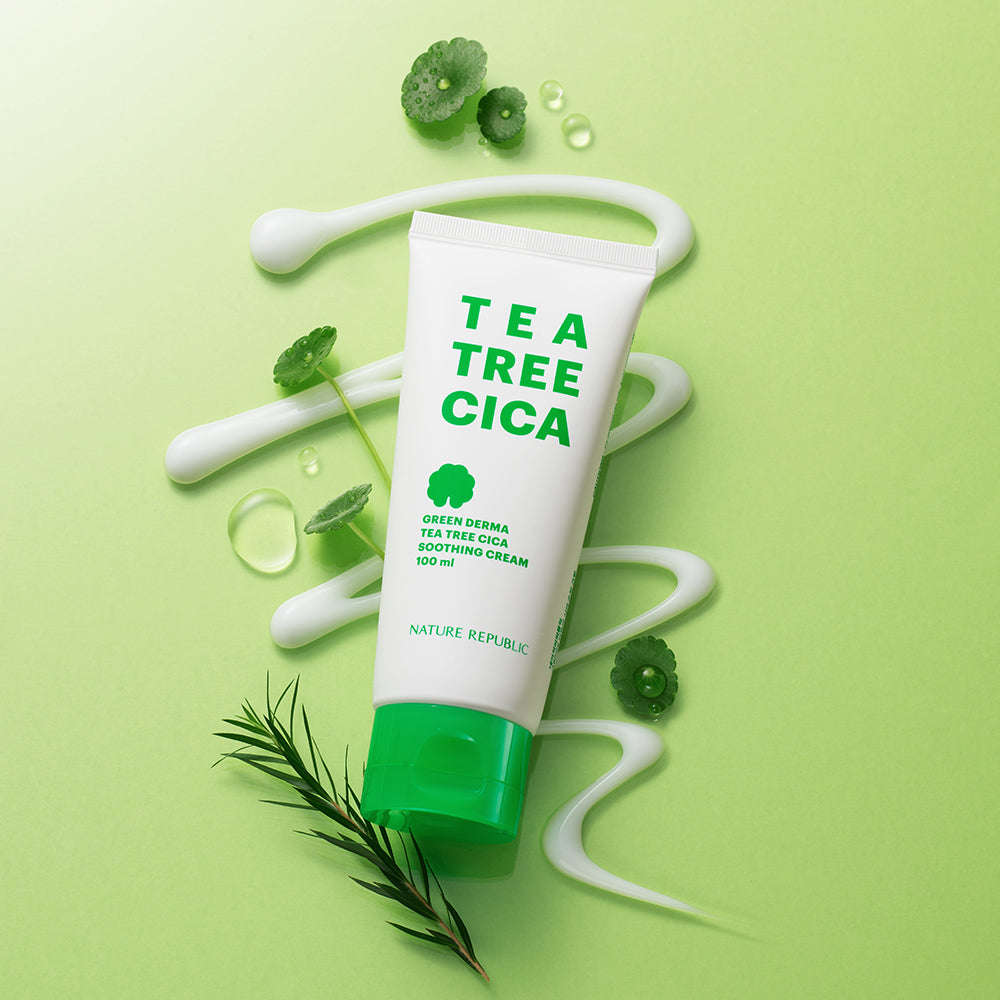 NATURE REPUBLIC Green Derma Tea Tree Cica Soothing Cream 100ml disponible sur Ma petite Coree, ton Eshop 100% K-beauty en direct de Seoul